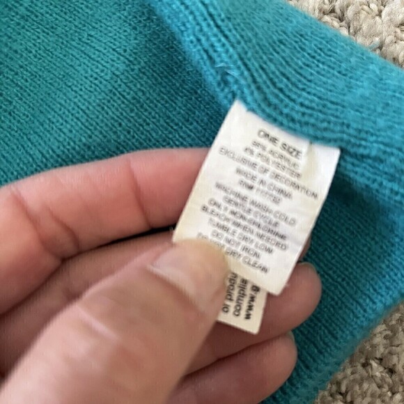 Gerry Turquoise Gray Beanie Hat Boys Girls Snow Winter Outdoor Fall Lightweight - Picture 5 of 7